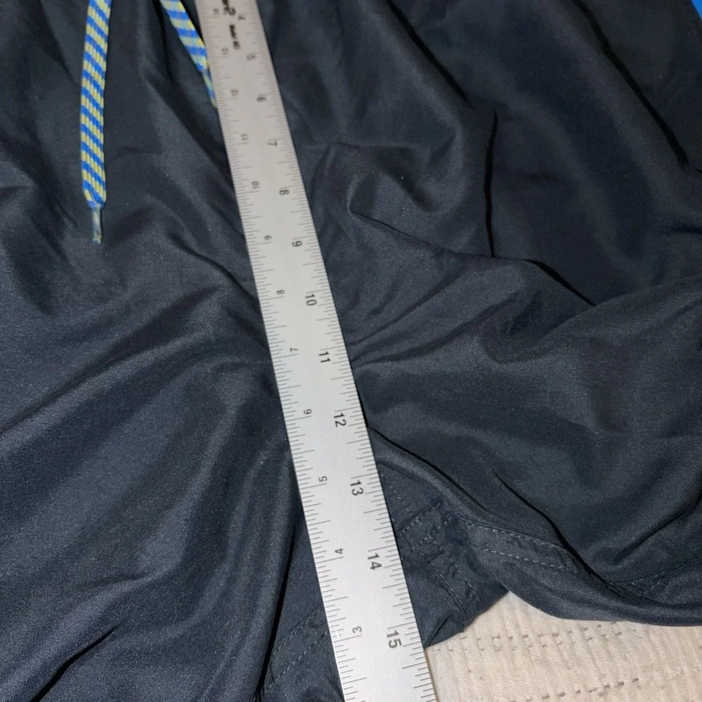 Nike‎ Mens Swim Trunks Shorts XXL Black Blue Lined Athletic Beach Swimwear